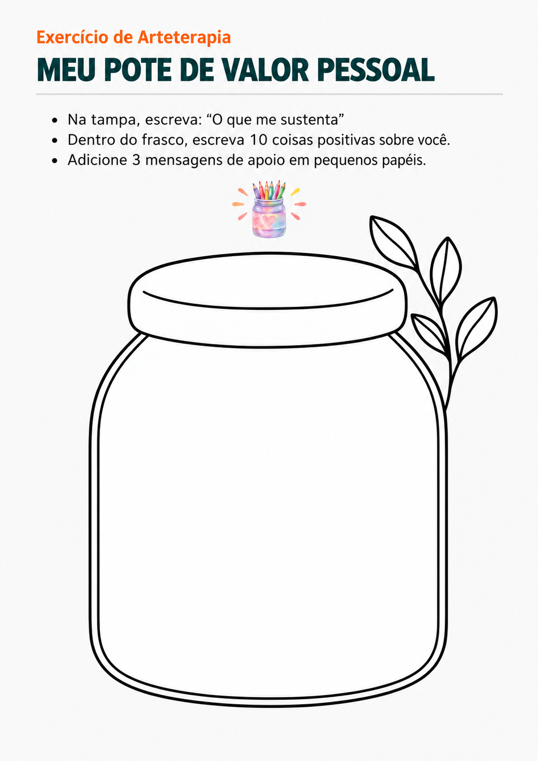 Atividade Meu Pote de Valor Pessoal
